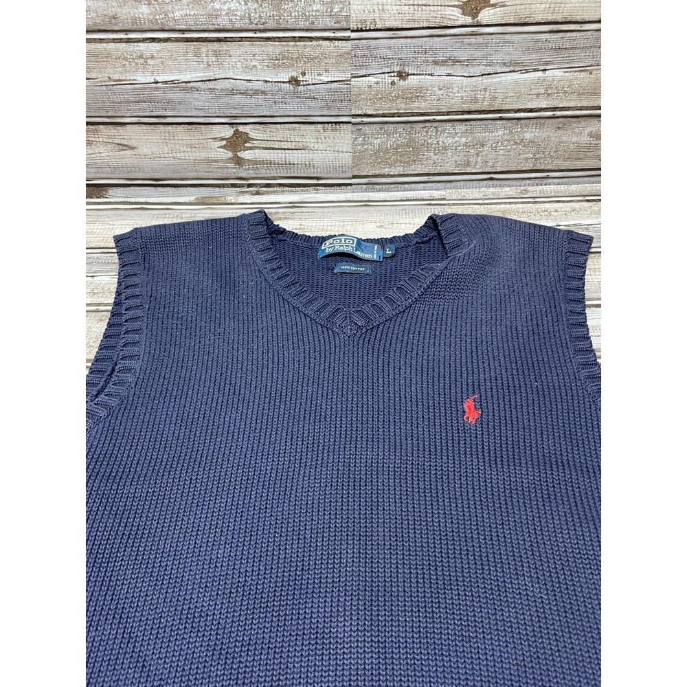 Polo‎ Ralph Lauren Knit Vest Navy Size Large